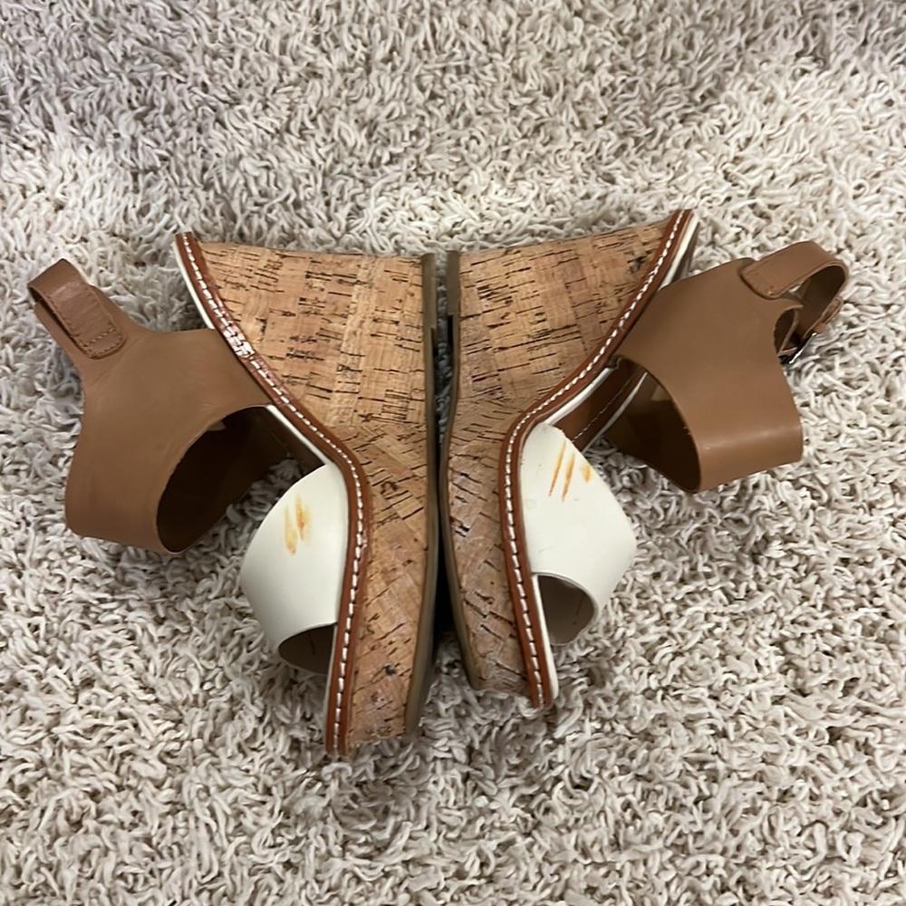 Cream & Tan Wedges - Picture 5 of 6